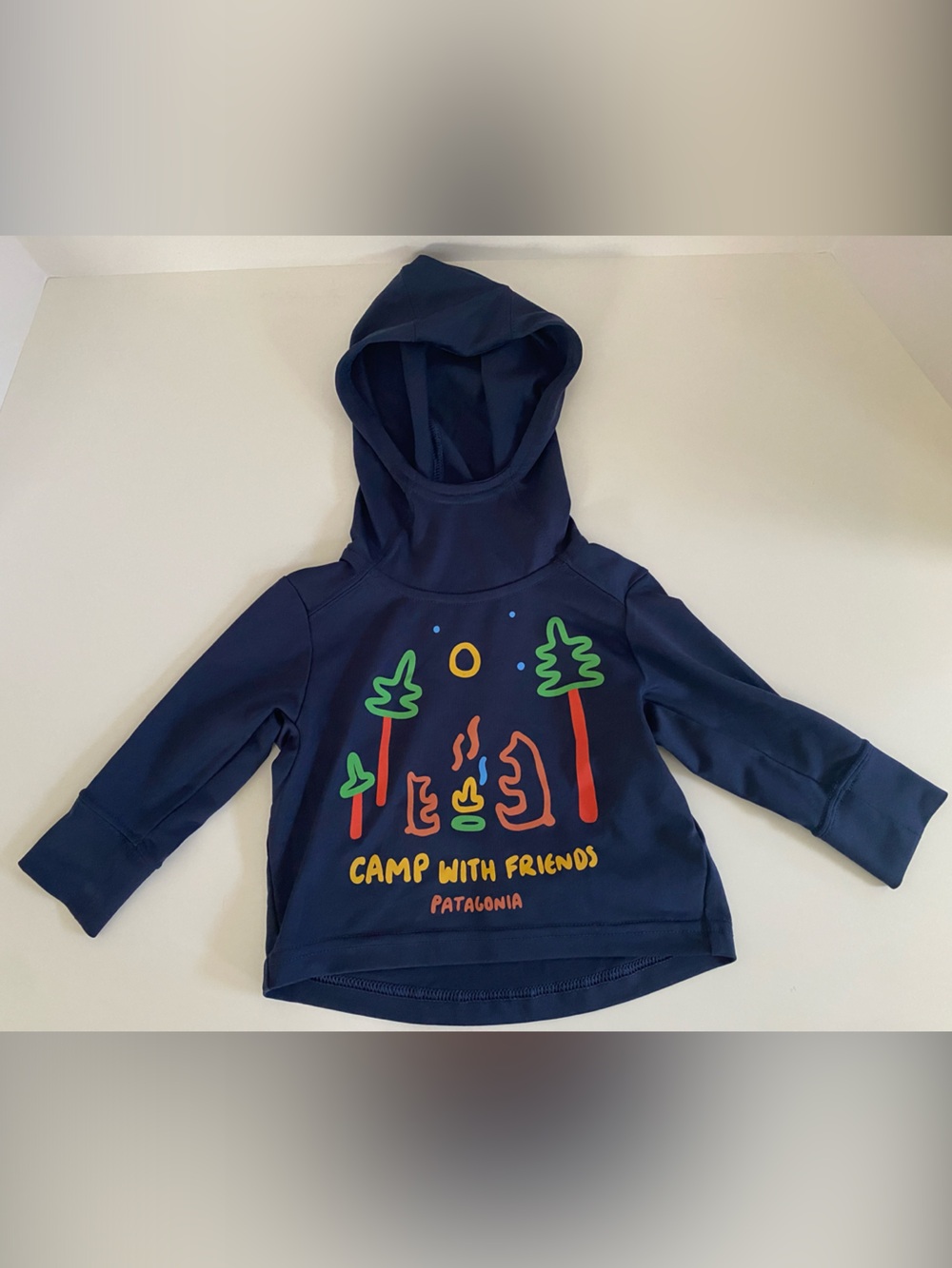 Patagonia Navy SPF Hoodie 3-6 Month Graphic